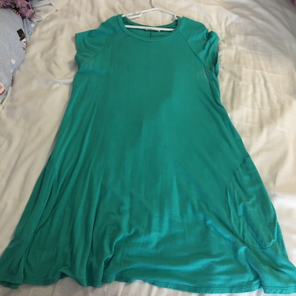 Teal dress with pockets